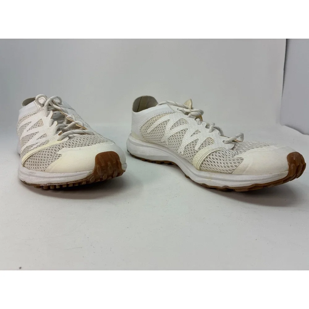 The North Face Litewave Flow Lace II Women 7.5 White Tan Mesh Sneakers NF0A39IY